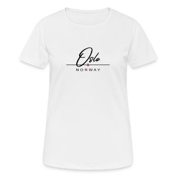 Oslo Norvège - T-shirt respirant Femme - blanc - Devant - AI Model Female 172 dark (172cm)