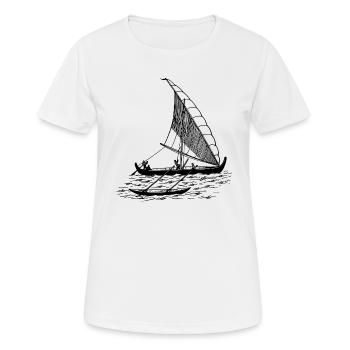 paddle boat sail boat ruderboot segelboot35 - Frauen T-Shirt atmungsaktiv - Weiß - Vorne - AI Model Female 172 dark (172cm)