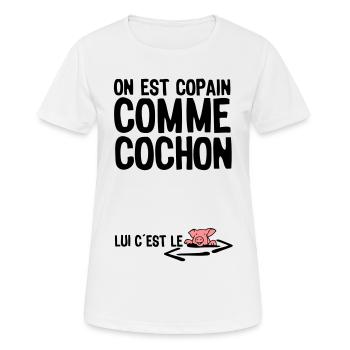 dick wie Diebe citation1 Begriff - Frauen T-Shirt atmungsaktiv - Weiß - Vorne - AI Model Female 172 dark (172cm)