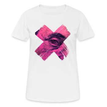 alles sehendes auge - Frauen T-Shirt atmungsaktiv - Weiß - Vorne - AI Model Female 172 dark (172cm)