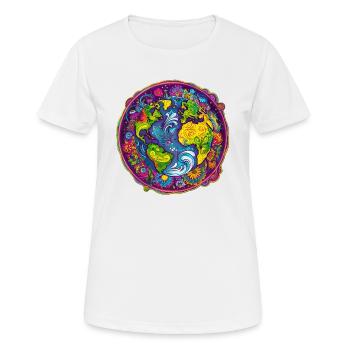 Notre Terre - T-shirt respirant Femme - blanc - Devant - AI Model Female 172 dark (172cm)