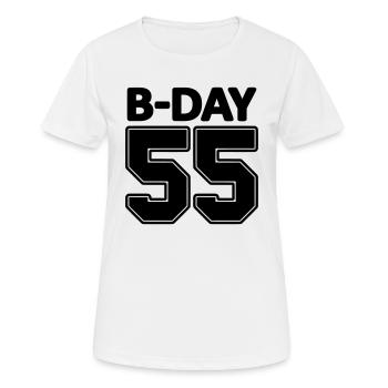 No. 55 / 55e anniversaire jersey Schnapszahl - T-shirt respirant Femme - blanc - Devant - AI Model Female 172 dark (172cm)