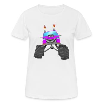 Monstertruck - Frauen T-Shirt atmungsaktiv - Weiß - Vorne - AI Model Female 172 dark (172cm)