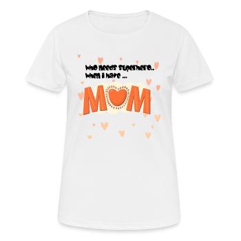 maman - T-shirt respirant Femme - blanc - Devant - AI Model Female 172 dark (172cm)
