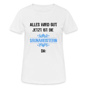 Saunameisterin Saunameister Sauna Beruf Meister - Frauen T-Shirt atmungsaktiv - Weiß - Vorne - AI Model Female 172 dark (172cm)
