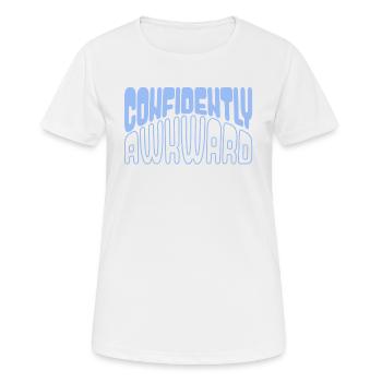 Confiant et maladroit en bleu - T-shirt respirant Femme - blanc - Devant - AI Model Female 172 dark (172cm)