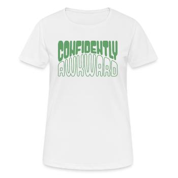 Confidently awkward in green - Women's Breathable T-Shirt - white - Front - AI Model Female 172 dark (172cm)