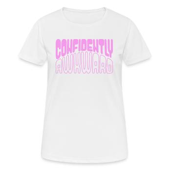 Confidently awkward in pink - Women's Breathable T-Shirt - white - Front - AI Model Female 172 dark (172cm)