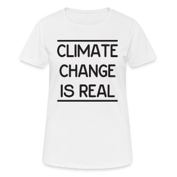 Le changement climatique est réel - T-shirt respirant Femme - blanc - Devant - AI Model Female 172 dark (172cm)