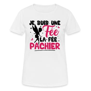 Je suis une fée la fée pachier - T-shirt respirant Femme - blanc - Devant - AI Model Female 172 dark (172cm)