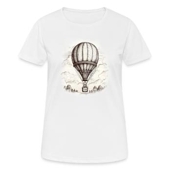 Heißluftballon - Frauen T-Shirt atmungsaktiv - Weiß - Vorne - AI Model Female 172 dark (172cm)