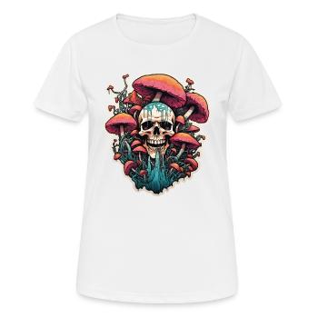 Champignon mortel - T-shirt respirant Femme - blanc - Devant - AI Model Female 172 dark (172cm)