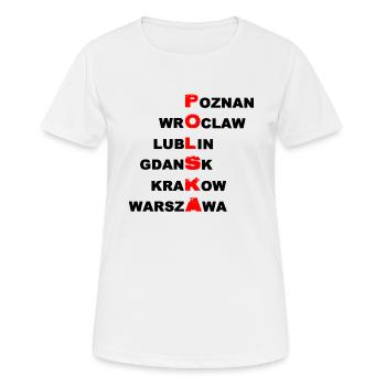 Poland - Polska - Women's Breathable T-Shirt - white - Front - AI Model Female 172 dark (172cm)