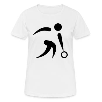 Bowling - Frauen T-Shirt atmungsaktiv - Weiß - Vorne - AI Model Female 172 dark (172cm)