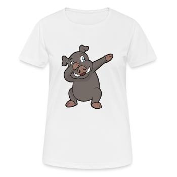 Phacochère animal de ferme - T-shirt respirant Femme - blanc - Devant - AI Model Female 172 dark (172cm)