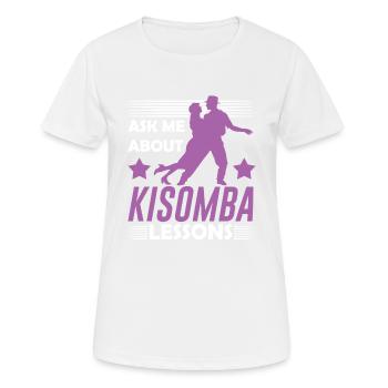 Demandez-moi des leçons de Kizomba - T-shirt respirant Femme - blanc - Devant - AI Model Female 172 dark (172cm)