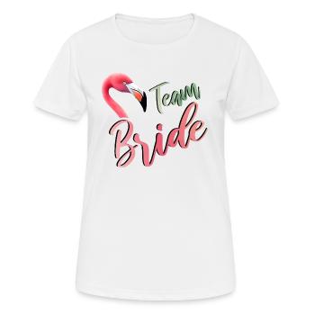 Flamingo équipe mariée enterrement de vie de garçon mariage groupe chemise 2 - T-shirt respirant Femme - blanc - Devant - AI Model Female 172 dark (172cm)