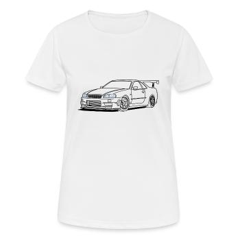 cool car headlights - Women's Breathable T-Shirt - white - Front - AI Model Female 172 dark (172cm)