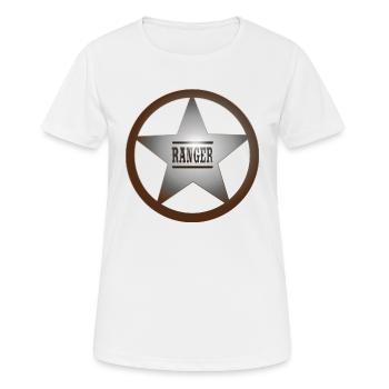 cowboy ranger rancher sheriff horsewester - Women's Breathable T-Shirt - white - Front - AI Model Female 172 dark (172cm)