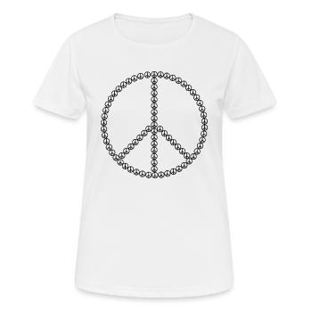 Peacezeichen - Frauen T-Shirt atmungsaktiv - Weiß - Vorne - AI Model Female 172 dark (172cm)