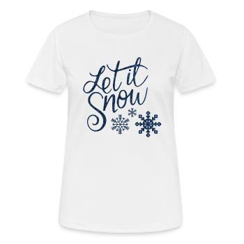 Let il snow Noël New shape fane design vintage - T-shirt respirant Femme - blanc - Devant - AI Model Female 172 dark (172cm)