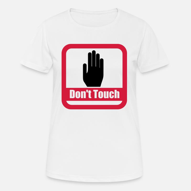 sign don't touch - Women's Breathable T-Shirt - white