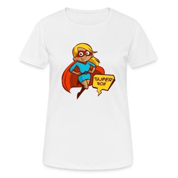 Supermama als Geschenk - Frauen T-Shirt atmungsaktiv - Weiß - Vorne - AI Model Female 172 dark (172cm)