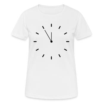 clock time clock time hourglass hourglass64 - Women's Breathable T-Shirt - white - Front - AI Model Female 172 dark (172cm)