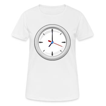 horloge montre clock time hourglass sanduhr68 - T-shirt respirant Femme - blanc - Devant - AI Model Female 172 dark (172cm)