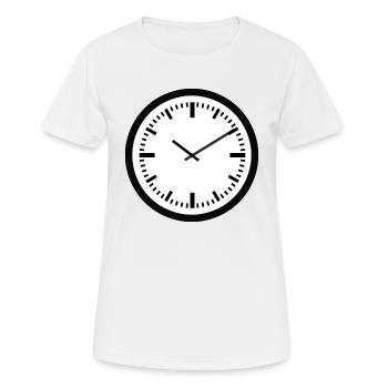 clock time clock time hourglass hourglass144 - Women's Breathable T-Shirt - white - Front - AI Model Female 172 dark (172cm)