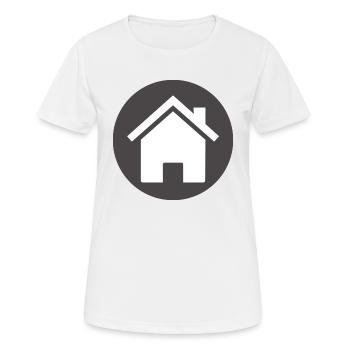 construction de maisons maison maison architecture gebaeude206 - T-shirt respirant Femme - blanc - Devant - AI Model Female 172 dark (172cm)