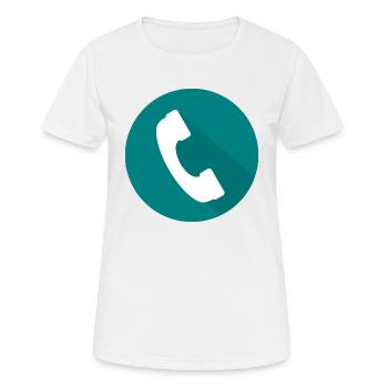 téléphone téléphone mobile retro13 radio téléphone mobile - T-shirt respirant Femme - blanc - Devant - AI Model Female 172 dark (172cm)