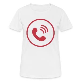 téléphone téléphone mobile retro16 radio téléphone mobile - T-shirt respirant Femme - blanc - Devant - AI Model Female 172 dark (172cm)