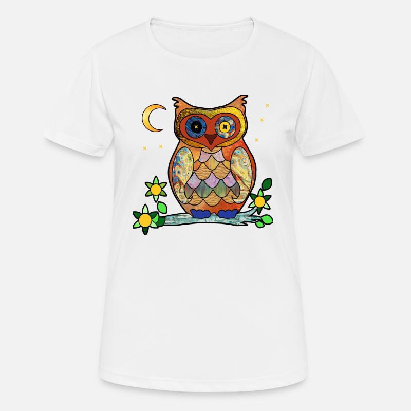 owl - Women's Breathable T-Shirt - white