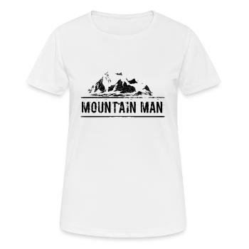 Mountain Man Sommets attaquants montagne amoureux de la nature - T-shirt respirant Femme - blanc - Devant - AI Model Female 172 dark (172cm)