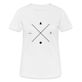 Geometry Tattoo Icons - Women's Breathable T-Shirt - white - Front - AI Model Female 172 dark (172cm)