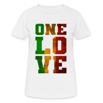 ONE LOVE Reggae Music - Women's Breathable T-Shirt - white - Front - AI Model Female 172 dark (172cm)