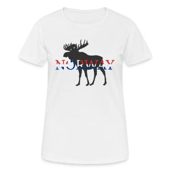 Norwegen Elch Skandinavien - Frauen T-Shirt atmungsaktiv - Weiß - Vorne - AI Model Female 172 dark (172cm)