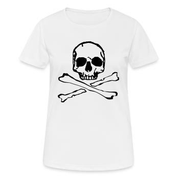 Skull Skull Bones Tattoo Style - Women's Breathable T-Shirt - white - Front - AI Model Female 172 dark (172cm)