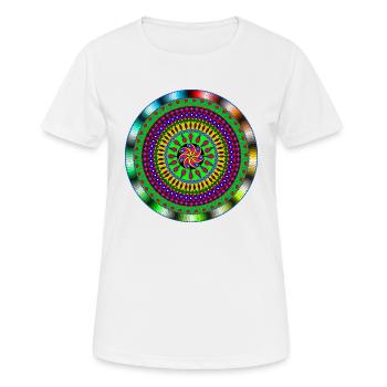 Mandala - Frauen T-Shirt atmungsaktiv - Weiß - Vorne - AI Model Female 172 dark (172cm)