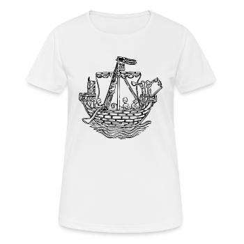 paddle boat sail boat ruderboot segelboot37 - Frauen T-Shirt atmungsaktiv - Weiß - Vorne - AI Model Female 172 dark (172cm)