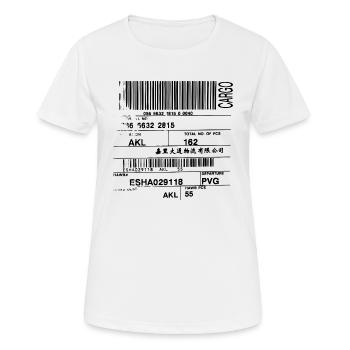 code à barres - T-shirt respirant Femme - blanc - Devant - AI Model Female 172 dark (172cm)