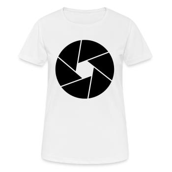 Fokus für Fotographen GESCHENK IDEE - Frauen T-Shirt atmungsaktiv - Weiß - Vorne - AI Model Female 172 dark (172cm)