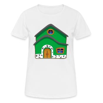 building house homes architektur haus gebaeude84 - Frauen T-Shirt atmungsaktiv - Weiß - Vorne - AI Model Female 172 dark (172cm)