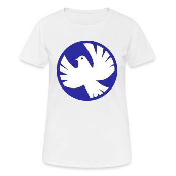 weltfrieden auf erden world peace on earth love137 - Frauen T-Shirt atmungsaktiv - Weiß - Vorne - AI Model Female 172 dark (172cm)