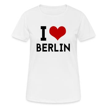 I love Berlin - Frauen T-Shirt atmungsaktiv - Weiß - Vorne - AI Model Female 172 dark (172cm)