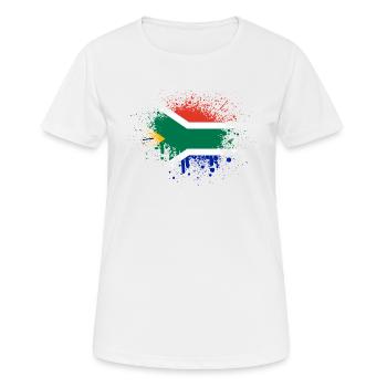 South Africa Flag Africa South African Flag - Women's Breathable T-Shirt - white - Front - AI Model Female 172 dark (172cm)
