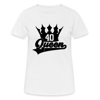 40E ANNIVERSAIRE DE LA REINE 1981 - T-shirt respirant Femme - blanc - Devant - AI Model Female 172 dark (172cm)