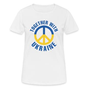 Together With Ukraine - Women's Breathable T-Shirt - white - Front - AI Model Female 172 dark (172cm)