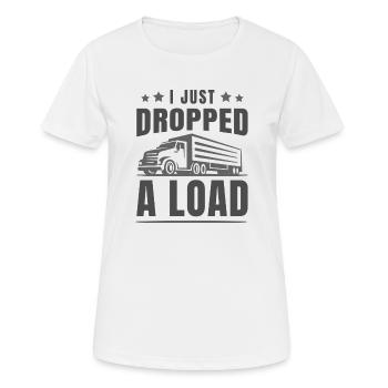 Je viens de laisser tomber une charge - T-shirt respirant Femme - blanc - Devant - AI Model Female 172 dark (172cm)